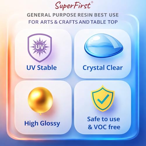 Image of Crystal Clear Epoxy Resin 450 GM (2:1 Ratio) | UV Resistant, Low Bubble Art & Craft Resin | 24-Hour Cure Resin Art, Table Tops, Coating & Casting | 300-Gm Epoxy Resin With 150-Gm Hardener (450 GMS)