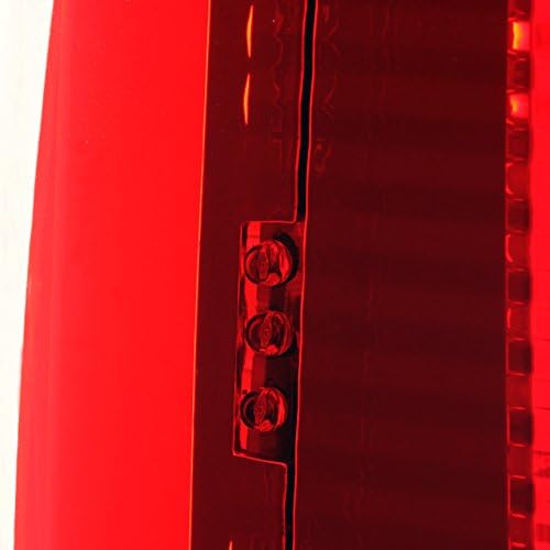 AKKON - For GMC Sierra/Chevy Silverado Pick Up Truck Black Bezel Red Lens LED Tube Tail Brake Lights Lamp