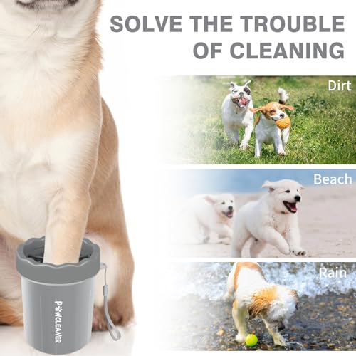 image for Comotech Portable Pet Paw Washer and Foot Cleaner with Silicone Brush,
