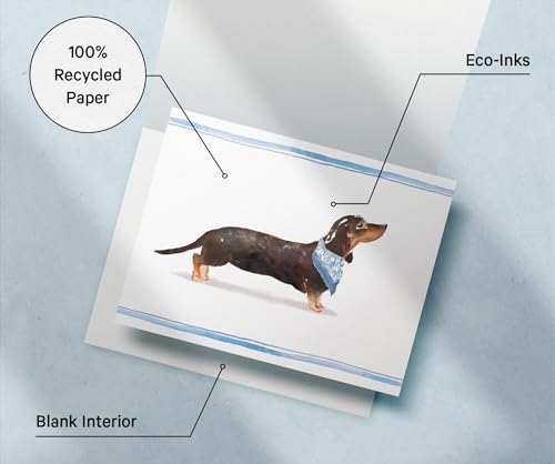 Image of Twigs Paper Dachshund Thank You Cards, 12 Dog Stationery Note Cards