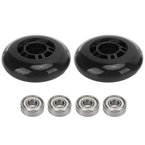 Skate Wheels, 2pcs Outdoor Skate Wheels Replacement 608 Bearing Skates Inline Skate Wheels with Bearings for Indoor Outdoor Skating
