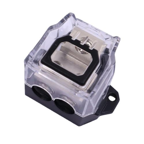 LIXSAZSE Bloc de Distribution d'amplificateur Automobile en alliage de Zinc accessoires de boîte de répartiteur de galvanoplastie pré-percés remplaçables portables, 1 à 2