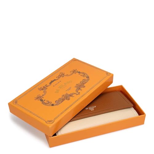 Image of Da Milano Premium Leather Wallet for Women | Multi Compartment Travel Wallet - Caramel & Marshmallow