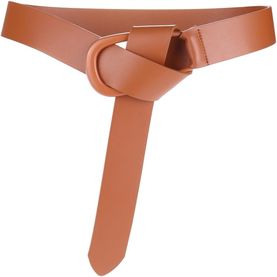 Cowhide Belt For Women's Decoration Suit Coat With Sweater Skirt Waist For Closure