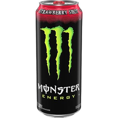 مشروب الفراولة Monster Energy، أخضر، أصلي، مشروب طاقة، 16 أونصة (عبوة من 15 قطعة)