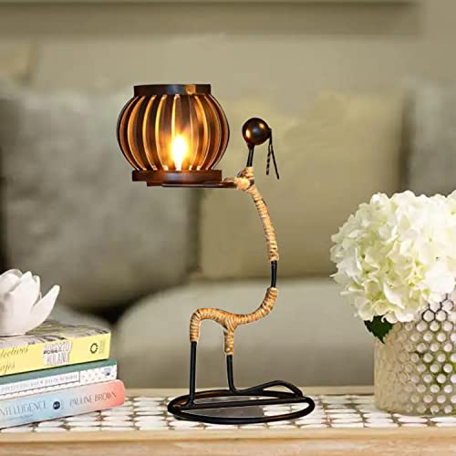 Image of LIFEHAXTORE Iron Candle Holder | Handmade Figurines | Home Decor Accessories (Multicolor, Pack of 1)
