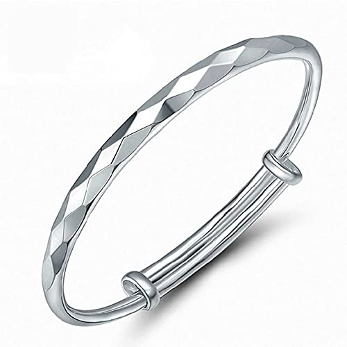Bracelet en argent 925 pour femme tendance losange réglable bijoux d'amitié