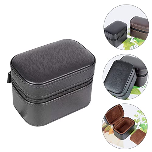 Boîte rangement montre cuir noir pour simplifier votre routine matinale - 6