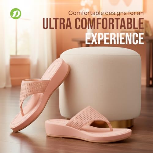 Image of DOCTOR EXTRA SOFT Women's Fashionable Stylish Orthopedic Memory Foam Thong Slippers /Flip Flops|Comfortable & Lightweight|Breathable & Anti-Slip| Casual Slip-on Sandals for Ladies /GirlsD-626
