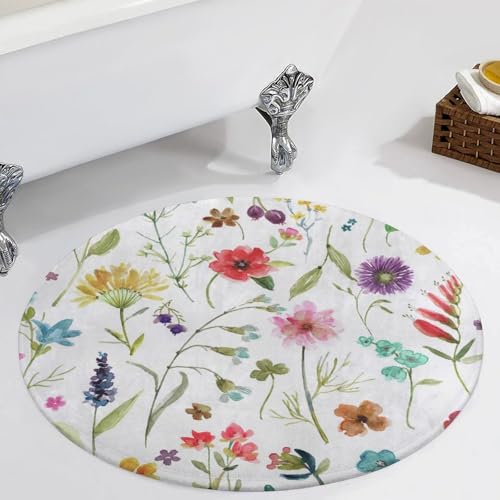 Tapis rond antidérapant et lavable pour sécuriser le salon - 6