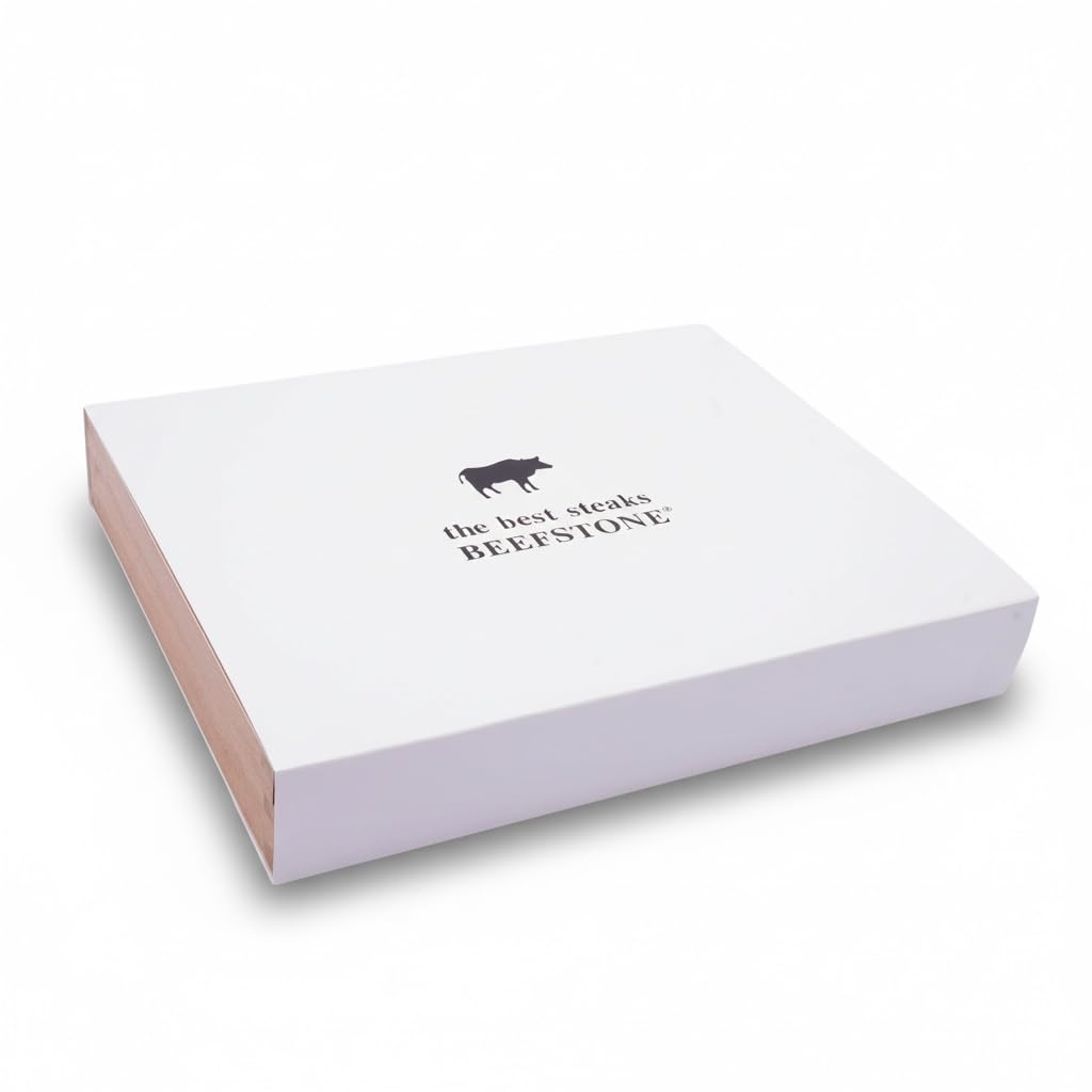 Steakbesteck Set 8-teilig, 4 Steakmesser mit Wellenschliff + 4 Steakgabeln, Ergonomische Pakka-Holzgriffe, Geschenkbox aus Holz