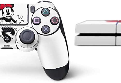 Skinit Decal Gaming Skin Compatible with PS4 Console and Controller Bundle - Officially Licensed Disney Minnie Mouse Rockin My Dots Design