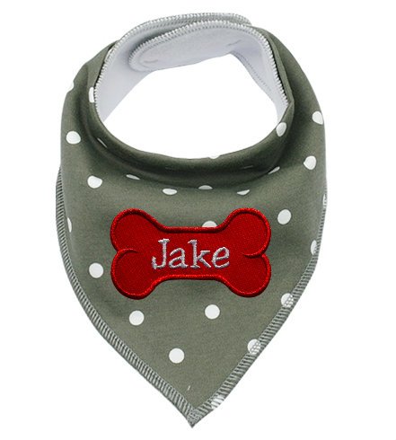 Personalized Embroidered Pet Dog Collar Scarf Bandana for Dogs - Fits up to 16