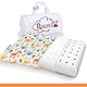RUGUIES- Memory Schaum Kinderkissen, hypoallergen und atmungsaktiv- Kinderkopfkissen- 100% waschbarer Baumwollbezug-Oeko-TEX- 1 bis 10 Jahre XL (58x32x 5-7cm)- Inklusive Reisetasche.