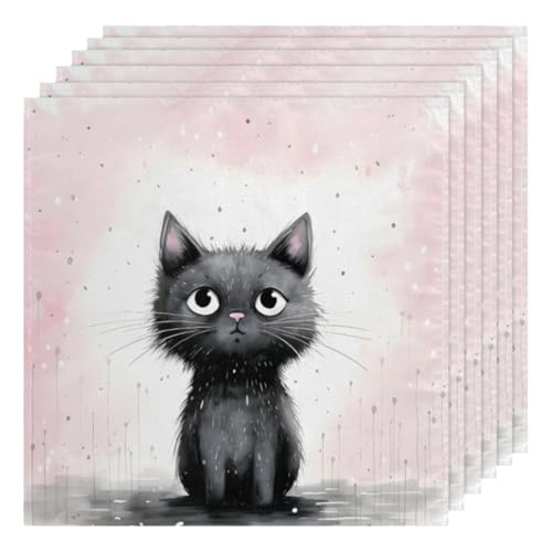 Kit de 6 servilletas de tela lavables 50.5 x 50.5 cm miniatura 1