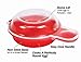 LI&HI Easy Eggwich Microwave Egg Cooker, Red and clear