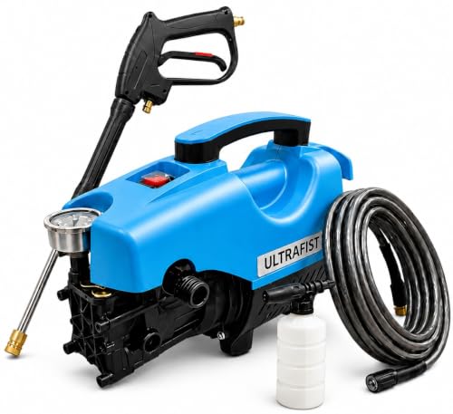 Image of Ultra Fist Silver 2000W High Pressure Washer, 130 Bar for Car, Bike, Home | 10l /min Flow