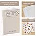 Moncur Home Recipe Book To Write In Your Own Recipes Set of 2 Blank Recipe Book Linen Beige with 2 Sticker Sheets Recipe Notebook Cookbook Recipe Journal Chef Gifts Make Your Own Notebook