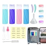 Travel Soap Bottles, Refillable Shampoo Containers, Spray Dispenser Set, Portable Cosmetic Accessories, Airplane Shower Kit, Road Trip Supplies, Body Wash Holder, Bathroom Organization Solution