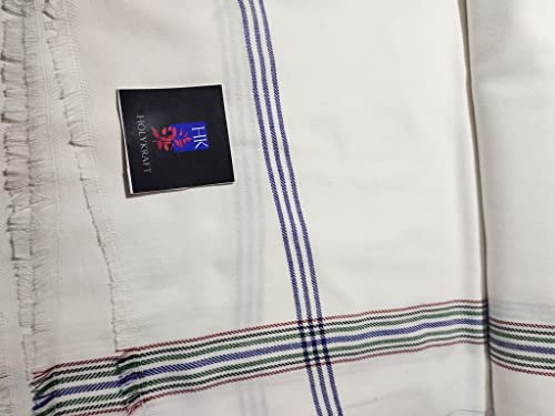 Image of 100% Cotton Soft Beautiful Plain White Single Bed Size Skin Friendly Summer AC Blanket /Khes /Dohar /Top Sheet Set /Chadar (Plain&White)