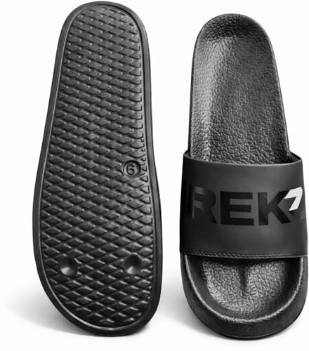Image of Slide Flip Flops Slippers for Men & Women, Casual Slip-On, Lightweight Comfortable Open Toe Slippers for Daily, Anti-Slip Sole Bathroom Slippers,