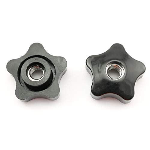 Pro Bamboo Kitchen 3Pcs T-Track Knob Five-Star Perforated Knob 3/8"-16 Thru Hole Knob For Saw, Drilling Machine, Lathe, Fixed Length Fixture #TOP3
