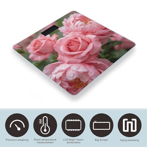 Báscula Digital de Baño con Pantalla LED Clara y Plataforma Tempered Glass miniatura 3