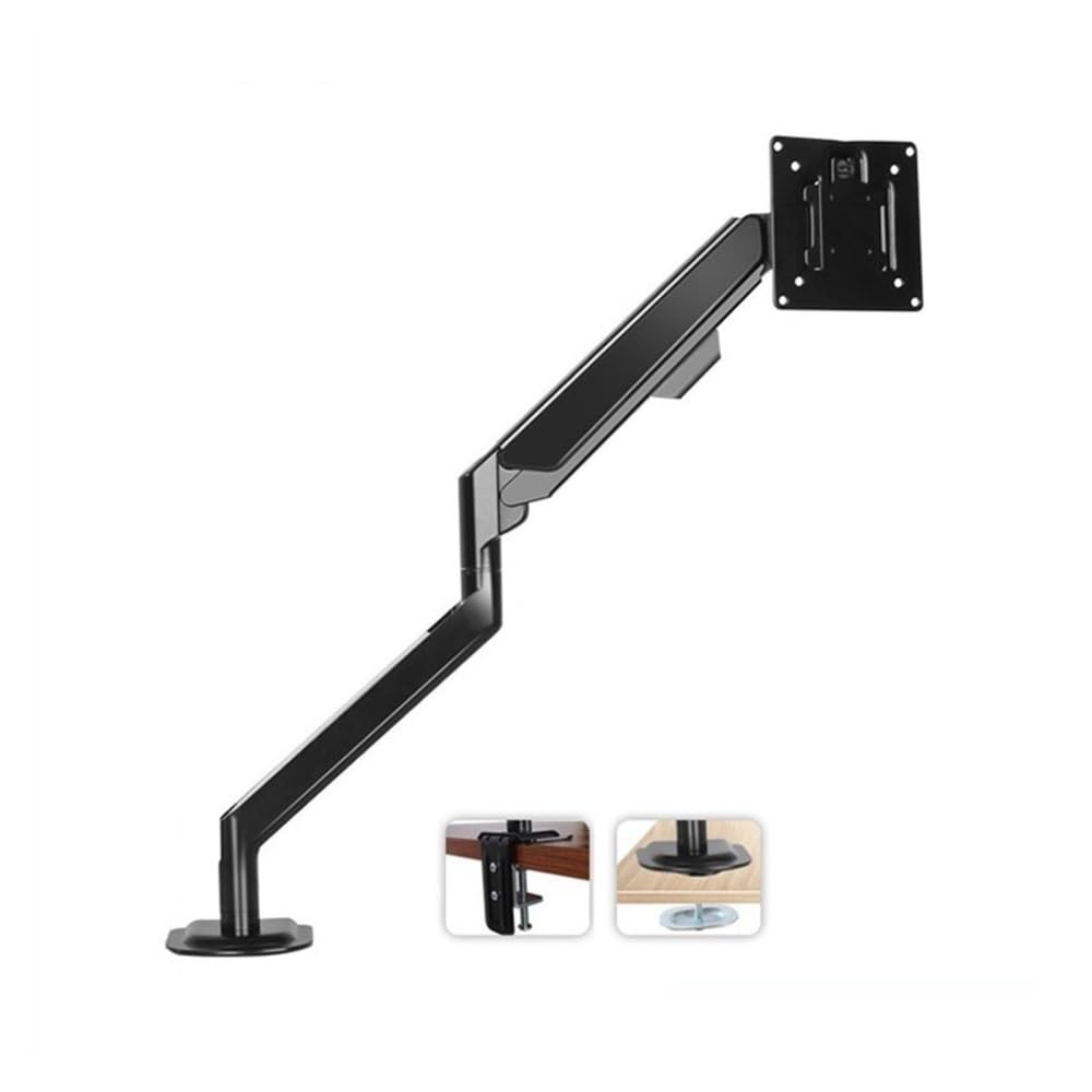 SaryEdge Height - Adjustable Monitor Stand Arm Single Monitor Arm, Gas Spring Single Monitor Mount up to 32" and 19.8 lbs, Adjustable Aluminum Monitor Arm Desk,Black