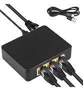 Poyiccot Ethernet Splitter 1 to 3, Ethernet Splitter High Speed Gigabit 1000Mbps, [3 Devices Simu...