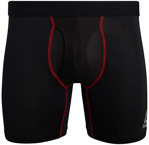 Reebok Men's Boxer Briefs - 8 Pack Performance Mens Underwear Boxer Briefs with Fly Pouch - Athletic Underwear for Men (S-XL), Size X-Large, All Black2