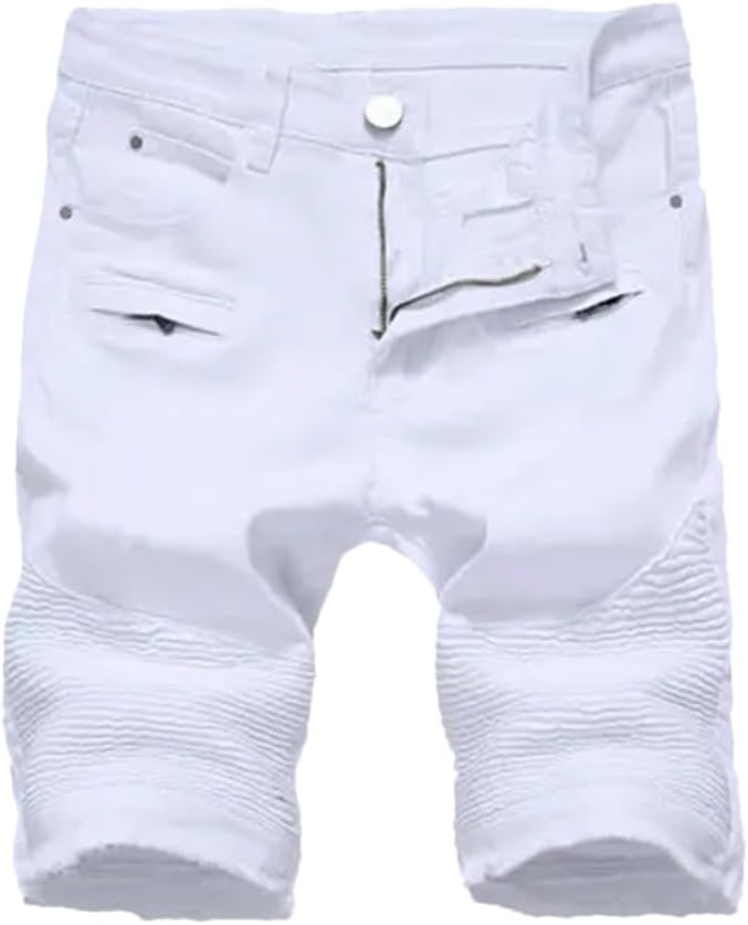 Men's Summer Casual Jeans Shorts Men Vintage Ripped Cowboy Pants