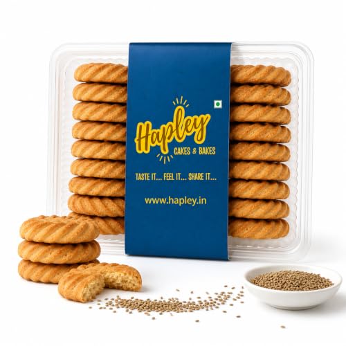 Image of Hapley Jeera Cookies 300g, No Palm Oil, Aromatic Jeera Goodness with a Perfect Crunch