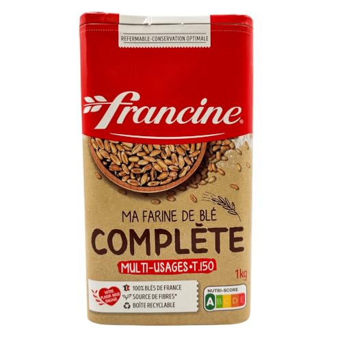 Francine - Farine de blé entière T150 - Farine de ble complète - 1 kg