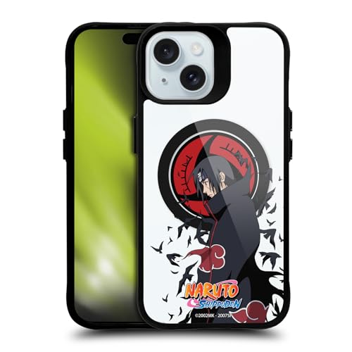 Coque Naruto Itachi Uchiha pour iPhone 15 compatible MagSafe antichoc noire