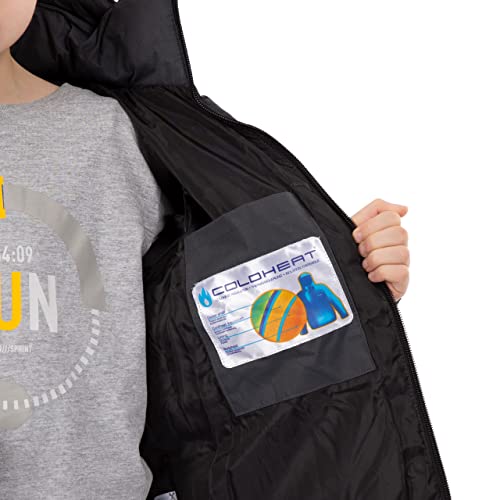 Trespass Herren Warme Gepolsterte Wasserdichte Regenjacke Mit Abnehmbarer Kapuze Clip, Flint, M, MAJKCAI20001_FLIM