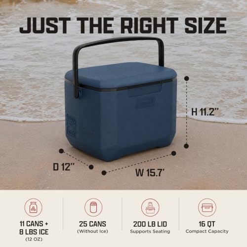 Image of Coleman Chiller 9 /16 /30 /48 /60qt Cooler with Ice Retention, Leak Resistant, Great for Camping, Concerts, Sports, and More