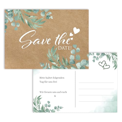 colortouch Save The Date Karten, 40 St Hochzeit Postkarten, Hochzeitsleinladungen Einladung...