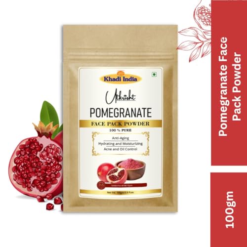 Image of Khadi Pomegranate Face Pack Powder 100g | For Pigmentation, Radiance & Glowing Skin | Keep Skin soft & Plump | Pure, Natural & Ayurvedic | Removes Impurities | Face Pack for Men & Women