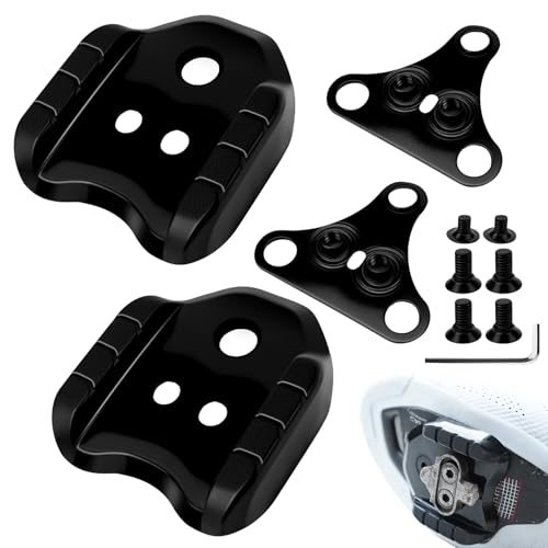 Editbar 2 Stück Fahrrad Cleats Adapter Kompatibel mit Shimano SPD Plattenadapter SM-SH41 – Fahrradpedal Adapter Stollen Konverter,Fahrrad Schuhplattenset,Pedalplatten Konverter für Rennrad & Tourenrad