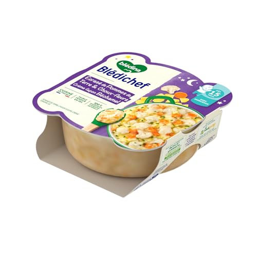 Blédina - Blédichef - Repas Bébé 15 Mois - 9 Plats Pommes de Terre Choux-Fleurs Béchamel - Petits Morceaux - 100% Ingrédients d'Origine Naturelle - Dès 15 Mois - 9 Assiettes de 250g – Image 4