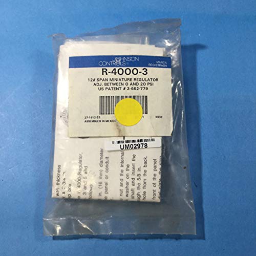 Johnson Controls R-4000-3 régulateur de pression miniature 12 psig