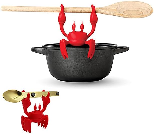 Miniatura 2 de Soporte de cuchara de silicona, soporte para cucharas de cangrejo, liberador de vapor, utensilios de cocina, barbacoa, vajilla, decoración del