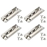 PATIKIL 3.9 Inch Metal Clipboard Clips, 4 Pack High Grip Lever-Type Mountable Clips Strong Springs Clamp with 8 Rivets for Office Home, Silver