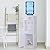 Timoau Top Loading Hot and Cold Water Dispenser, 5 Gallons Water Coolers with Storage Cabinet & Child Safety Lock for Home or Office Use, White
