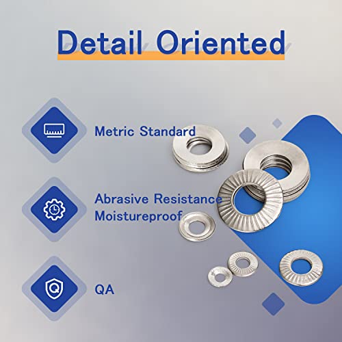220pcs metric m3 to m10 304 stainless steel conical knurled spring washer belleville washer assortment kit