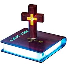 Maglev Cross Table Lamp Led Cross Ornament with Glowing Base Jesus Blessing Bible LED light for Office Home Decor Birthday Gifts,A,1