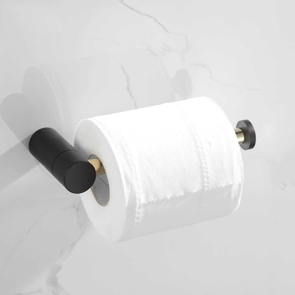 HLTYGWX Wieszak na ręczniki Zestaw akcesoriów łazienkowych, pojedynczy haczyk, ręcznik, uchwyt na papier w rolce, szczotka toaletowa, mydelniczka, uchwyt na telefon komórkowy Akcesoria