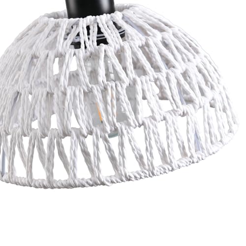 50% de descuento en lámparas colgantes de ratán blanco, 3 unidades - Image 3