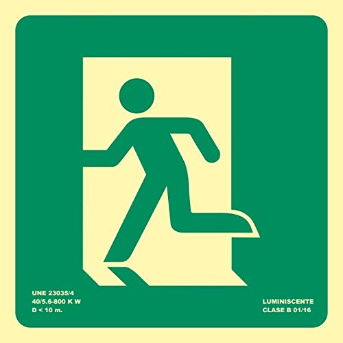 movilcom® – segnale luminoso evacuazione freccia basso PVC 0,7 mm Classe B 670 x 670 mm omologato Nuova legislazione (rif. frd1 °F005
