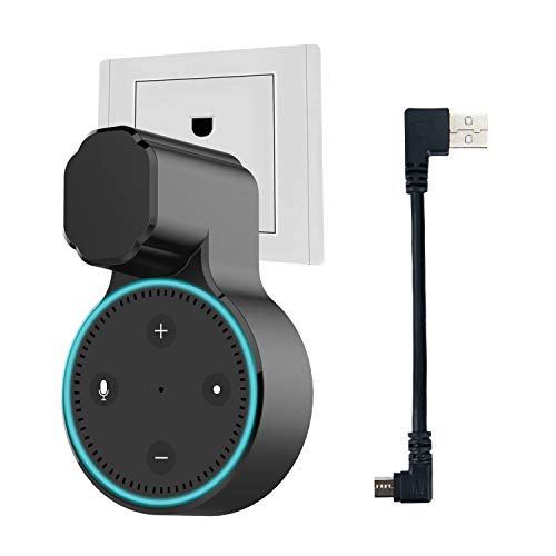 Outlet Wall Mount Holder Hanger for 2nd Generation,AUOETOE Speaker Holder,Space-Saving for Smart Home Speakers, Full Surround Bracket can Rotated 90 Degrees Without Messy Wires and Screws (Black)